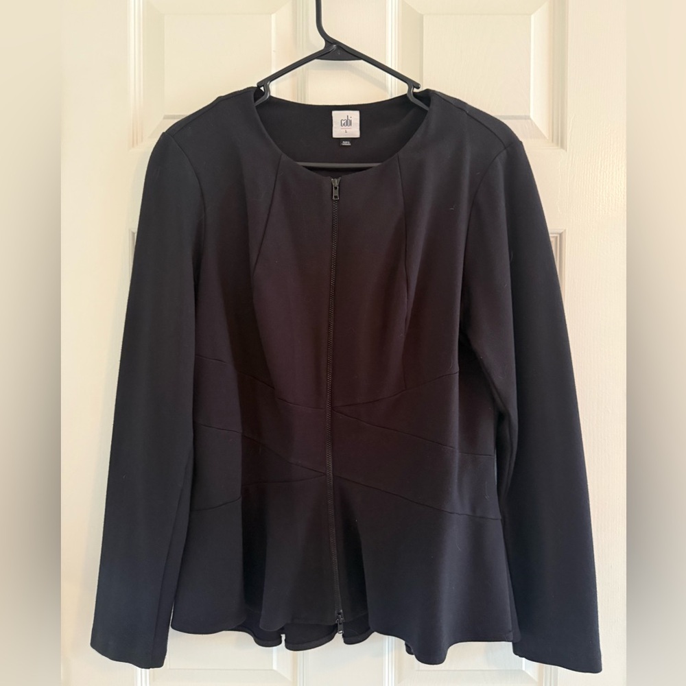 CAbi Black Zip-Up Jacket